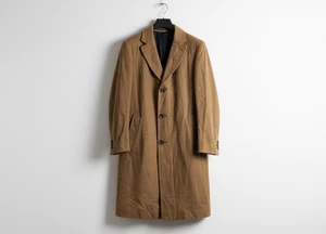 Vintage Hugo Boss Overcoat XL Wool Cashmere Camel 90s Topcoat Lined Morgan - Picture 1 of 17