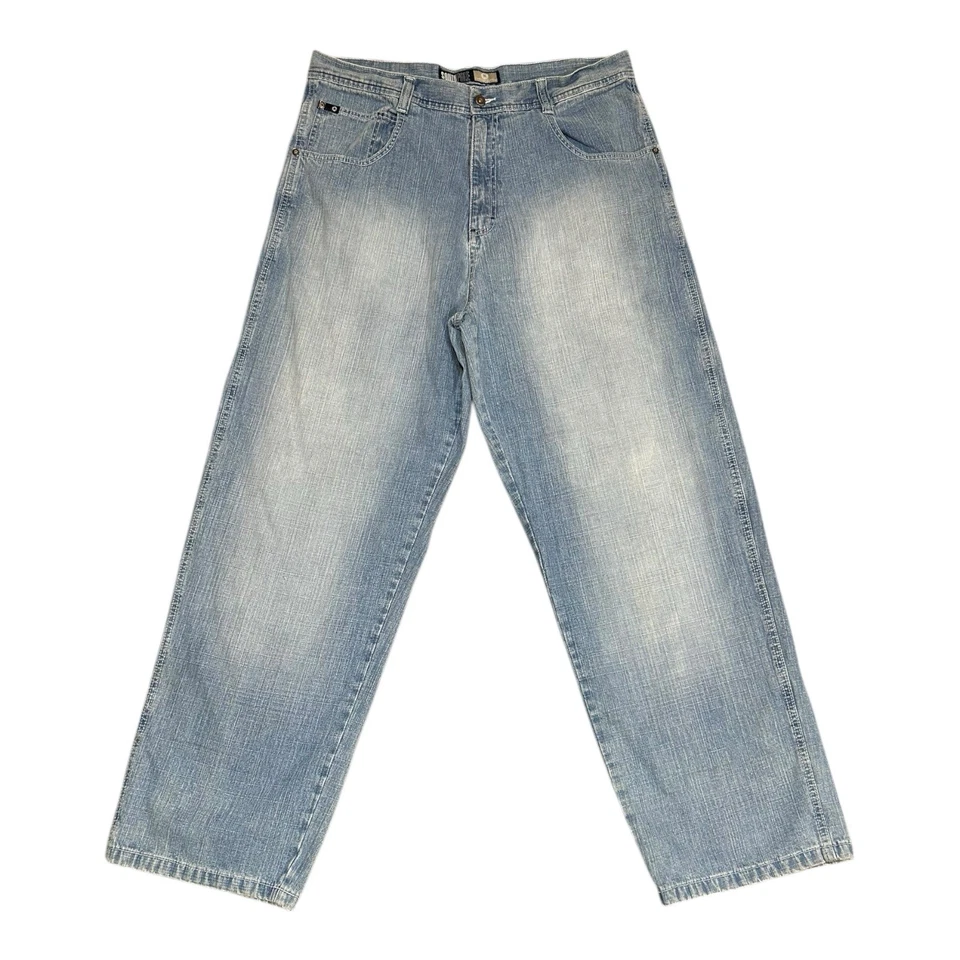 Винтажные мешковатые джинсы South Pole — размер 40 — легкая стирка, широкая джинсовая ткань Y2K RN82628 - Изображение 1 из 4