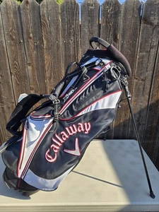 Callaway Xtreme 7-Way Dual-Strap Carry Stand Bag w/ Cover - White / Gray / Red - Picture 1 of 16