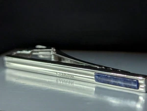 LANVIN Tie Pin Bar lapis lazuli Silver Formal Accessories Simple Fashionable - Picture 1 of 12