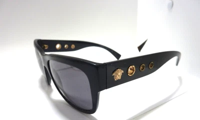 Gafas de sol cuadradas negras vintage Versace MOD. 4319 GB1/81 .56/19 140 3P ITALIA Foto 1 de 4