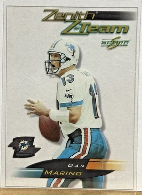 Dan Marino 1999 Score Zenith sin Holofoil "Z-Team" variante frontal sin serie # SP Foto 1 de 2