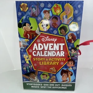 Disney Jumbo Advent Calendar 24 Mini Books Library Countdown to Christmas  - Picture 1 of 6