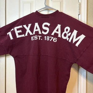 Vintage Medium Spirit Jersey Texas A&M Aggie Oversized Langarmshirt weinrot  - Bild 1 von 6