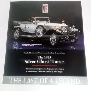 Franklin Mint Brochure Only 1925 Silver Ghost Tourer Collectible Model Car - Picture 1 of 4