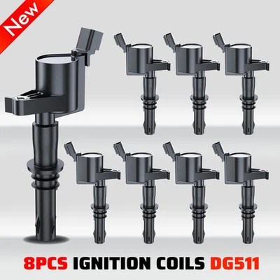 8-Pack Ignition Coils DG511 For 2005-2006 2007 2008 Ford F250 Super Duty 5.4L V8 - Image 1 of 4