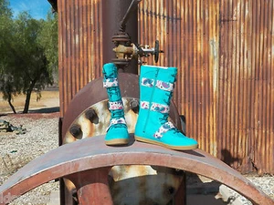 Neu UGG Johnna Graffiti smaragdgrüner Damen-Schnürstiefel Größe US 7 UK 5,5 EU 38 - Bild 1 von 7