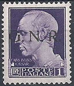 1944 RSI GNR BRESCIA I TIPO I TIRATURA 1 LIRA VARIETà MNH ** - RSI230-6 - Picture 1 of 1