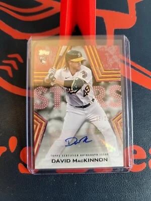 DAVID MACKINNON RC RED AUTO /25! #BSA-DMA 2023 TOPPS SERIES 2 ATHLETICS - Image 1 of 2