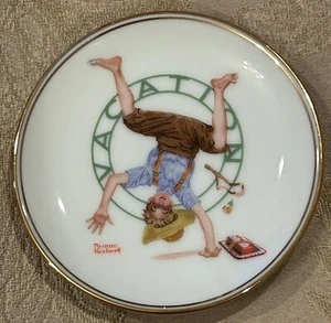 Norman Rockwell Miniatur Sammelteller "VACATION" Vintage D1-40 - Bild 1 von 2