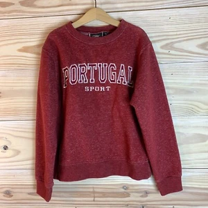 Portugal Sport Pullover Kids Small Red Sweatshirt Soccer Futbol Prep - Picture 1 of 10