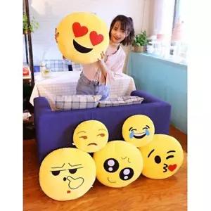 Almohada Smiley Face Emoji Cojín Peluche Cojín COJÍN Amarillo SMILEY 32 x 32 - Imagen 1 de 19