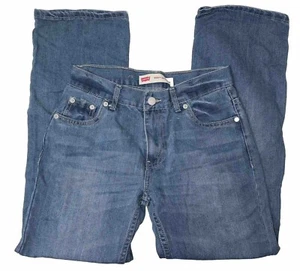 Levi's 505 Blue Denim Straight Leg Jeans Boy's 14 Regular 27W x 27L NWOT - Picture 1 of 4