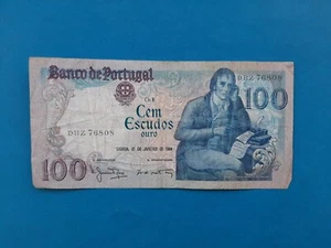1 x 100 Escudos Portugal / Geldschein Banknote vom 31.01.1984 * - Bild 1 von 6