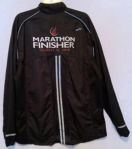 Rock Roll Marathon Finisher Arizona 2015 Brooks Black Windbreaker Jacket Mens XL - Picture 1 of 15