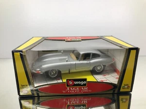 BBURAGO 30018 JAGUAR E COUPE 1961 -SILVER MET. 1:18- GOOD IN BOX - Picture 1 of 8