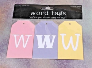 Etiquetas de palabras “W” manualidades álbumes de recortes, nuevo en paquete 696798340475 ¡ENVÍO GRATUITO! - Imagen 1 de 2