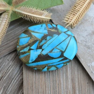 Natural Certified USA Turquoise Golden Flake 11.80 Ct loose Gemstone - Picture 1 of 5