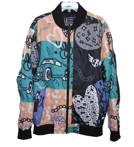 Giacca bomber grafica colorata marca Screenshot taglia XL anni 70, hip hop, urban - Foto 1 di 7
