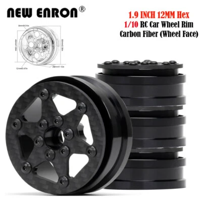 6-Stars 1.9 Beadlock Wheel Hub Offset +0.35mm Carbon Fiber for 1/10 VS4-10 RC4WD - Image 1 of 4