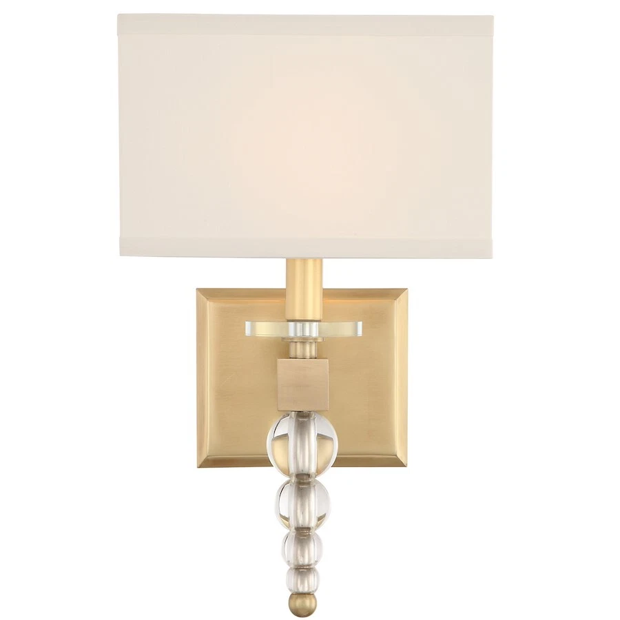 Crystorama Clover 1 Light Sconce, Aged Brass - CLO-8892-AG - Image 1 of 1