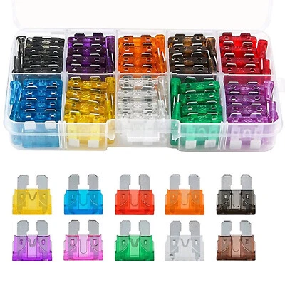 100pcs Car Automotive Medium Standard Fuses Auto Blade Fuse Assortment Kit APM - Image 1 of 4