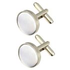 Solid Color Plain Clothes Buttons Mens Cufflinks Apparel Shirt Cuff Links
