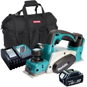 Makita DKP180Z 18V LXT 82mm Planer with 1 x 5.0Ah Battery Charger & Bag - Picture 1 of 8