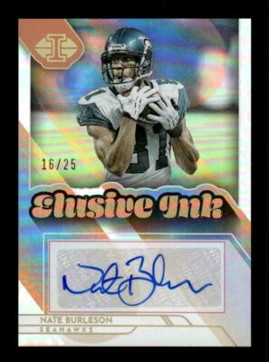 2022 Panini Illusions #EI-NB Nate Burleson Elusive Ink Gold #/25 - Image 1 of 2