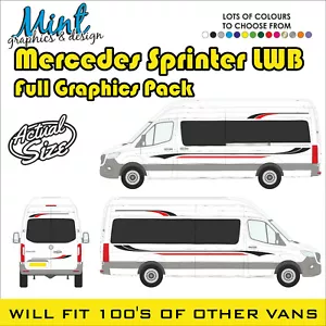 LWB MERCEDES SPRINTER Motorhome Camper Decals Stickers Van Graphics NO P&P 034 - Picture 1 of 4