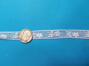 Inserto pizzo cotone cimelio francese largo 1/2"/bianco moda/artigianato/bambola pizzo887 - Foto 1 di 1