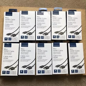 Lot 10X Insignia 4ft Mini HDMI C to HDMI A Cable HD for Canon Sony Nikon Camera - Picture 1 of 5