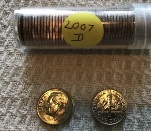 2007 D Roosevelt Dime Satin Finish Roll Uncirculated - Picture 1 of 1