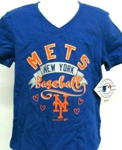 MLB New York Mets Girls T Shirt Size XL 14/16 - Picture 1 of 2