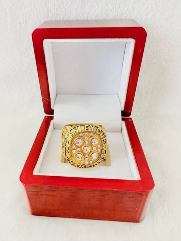 1990 Edmonton Oilers Stanley Cup Championship Ring W Box, 🇺🇸 SHIP Cover