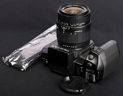 Pentax SF7 QD 35mm Film AF SLR + Sigma AF Asph 28-80mm f/3.5-5.6 Macro Lens Kit - Image 1 of 4