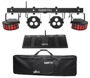 Chauvet DJ GigBAR Flex Lighting System w/ 2) Derby+2) Par Can Lights+Footswitch - Picture 1 of 10