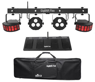 Chauvet DJ GigBAR Flex Lighting System w/ 2) Derby+2) Par Can Lights+Footswitch - Image 1 of 4