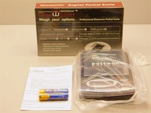 "DigiWeigh DW-BX 1000g x 0,1g digitale Taschenwaage neueste Version ""Poseidon" - Bild 1 von 2