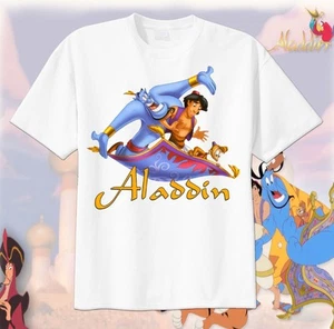 Aladdin Custom T-shirt Personalize tshirt Birthday party gift Genie, Abu, Carpet - Picture 1 of 2