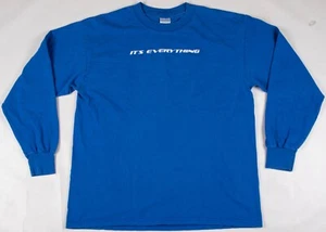 Vintage 2002 Passion Winterfest "It's Everything" Blue Long Sleeve Men's LARGE - Picture 1 of 4