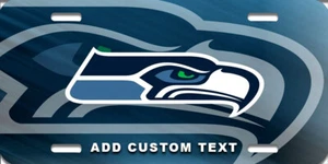 NFL Seattle Seahawks ADD TEXT Custom Car Truck License Plate New - Picture 1 of 1