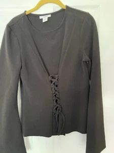 Bar III Black Lace Up Top Size - L - Picture 1 of 3