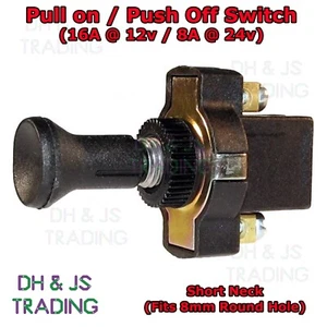 Pull On / Push Off 16A @ 12V / 8A @ 24V Pull / Push Lever Choke Fuel Short Neck - Picture 1 of 1