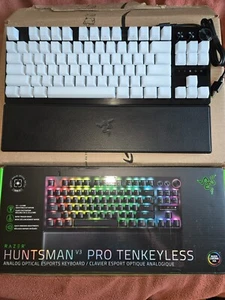 Razer Huntsman V3 Pro TKL with White Razer Phantom Keycaps - Picture 1 of 5