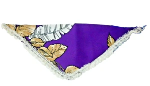 DOLL ACCESSORY LARGE WRAP SCARF TROPICAL PURPLE PRINT FASHION DOLL 12" - Picture 1 of 2