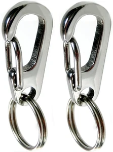 Stainless Steel Dog Tag Quick Clips - for Medium and Large Dog Collars - Picture 1 of 5