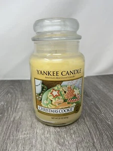 NEW Yankee Candle Christmas Cookie 22 oz Jar (Classic Label) Holiday Festive - Picture 1 of 7