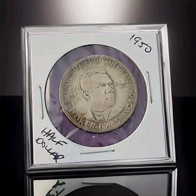 1950 S Booker T Washington Memorial Half Dollar 50C  - Image 1 of 4