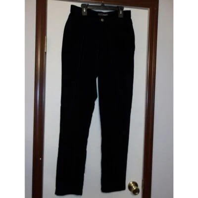 Pantalones de noche clásicos de terciopelo negro Liz Wear de pierna recta Foto 1 de 3